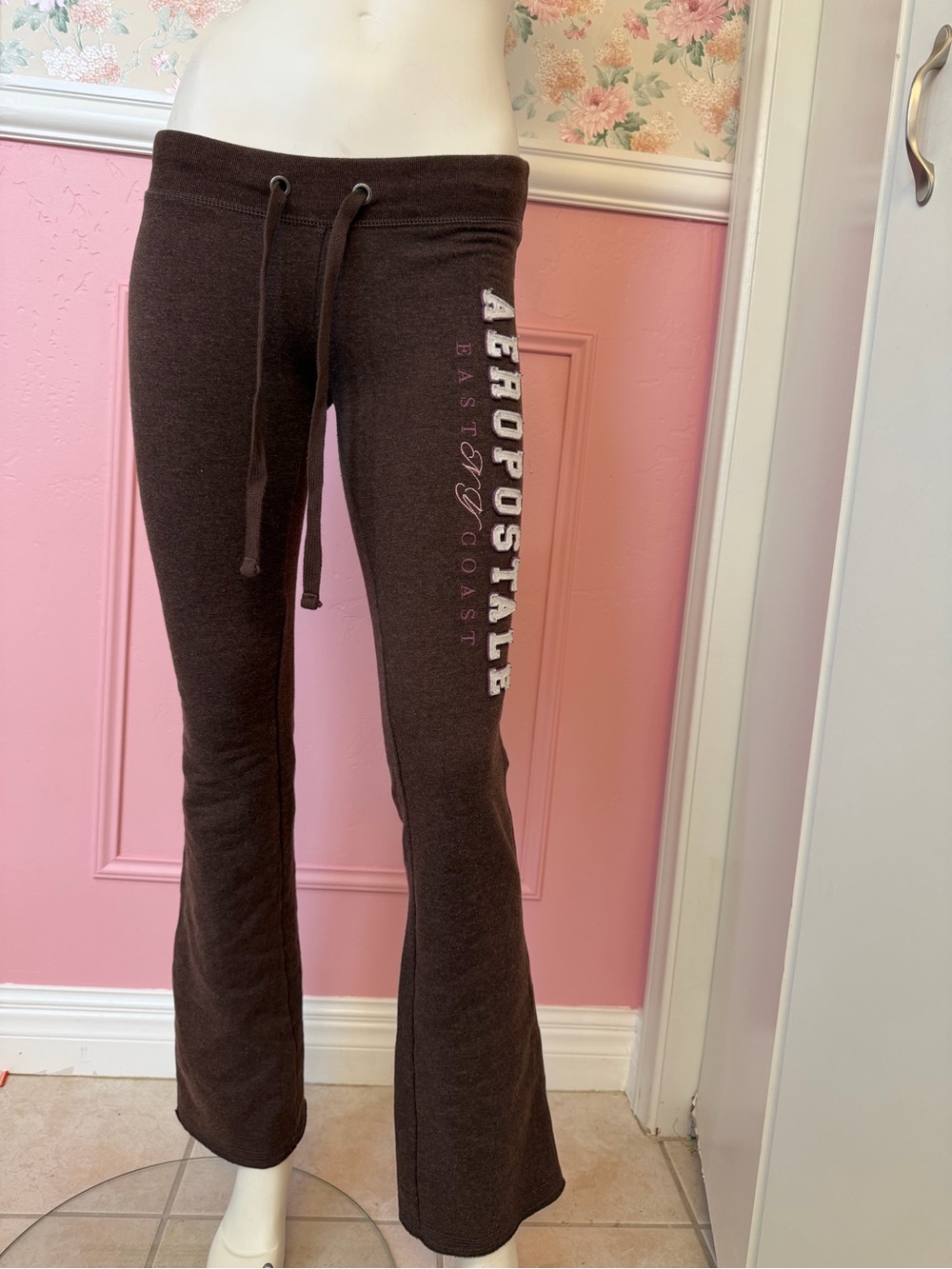 Aeropostale Brown ' Drawstring Flare Sweatpants